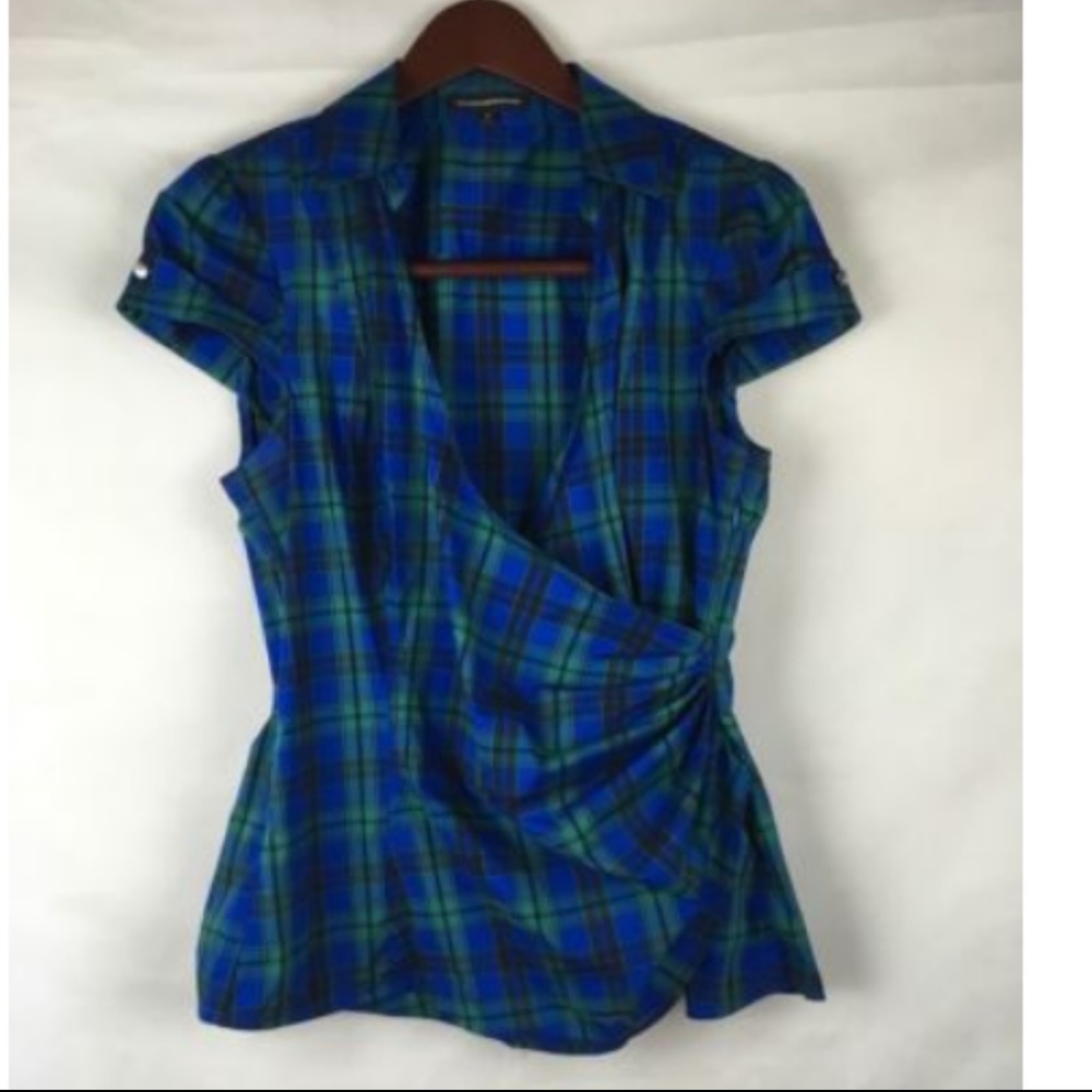 Express Split V-Neck Short Sleeve Blouse